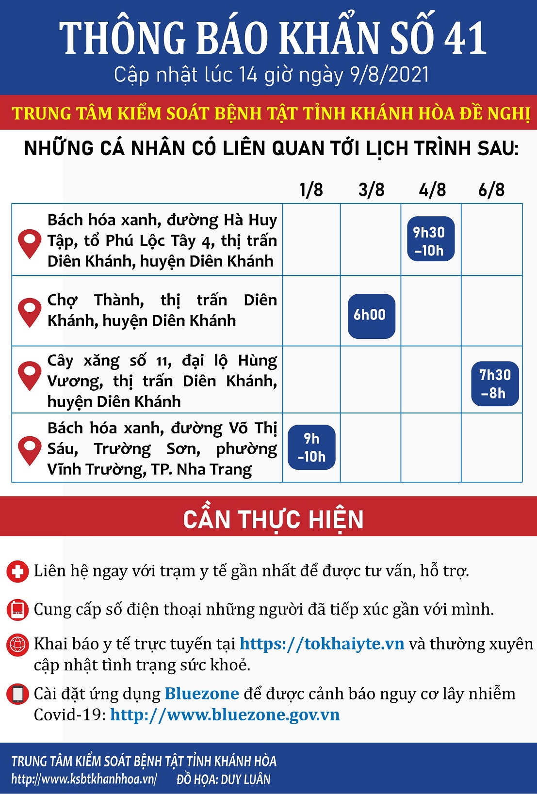 THÔNG BÁO KHẨN SỐ 41